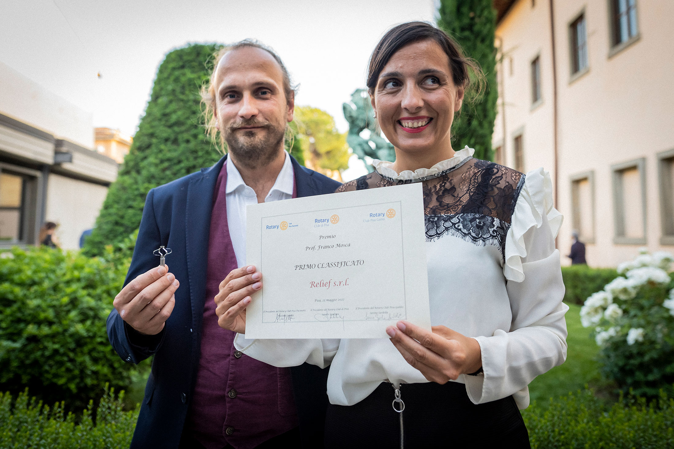 Gioia Lucarini e Tommazzo Mazzocchi di Relief, vincitori del Premio